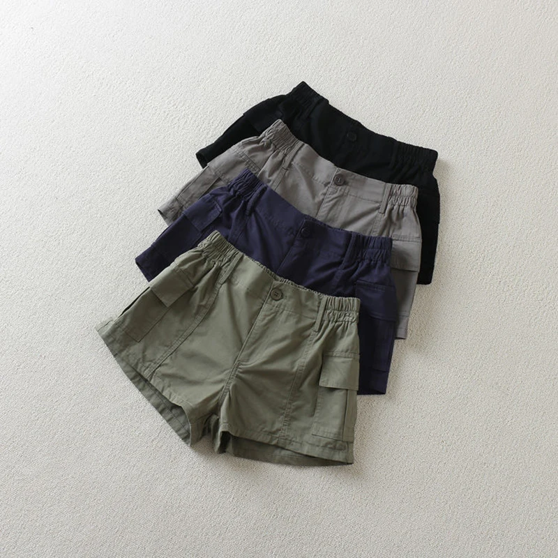 Summer Retro Women Cargo Shorts Y2K High Waist Streetwear Loose Pockets Wide Leg Pants Korean Cotton All Match Female Shorts
Summer Retro Women Cargo Shorts Y2K High Waist Streetwear Loose Pockets Wide Leg Pants Korean Cotton All Match Female Shorts