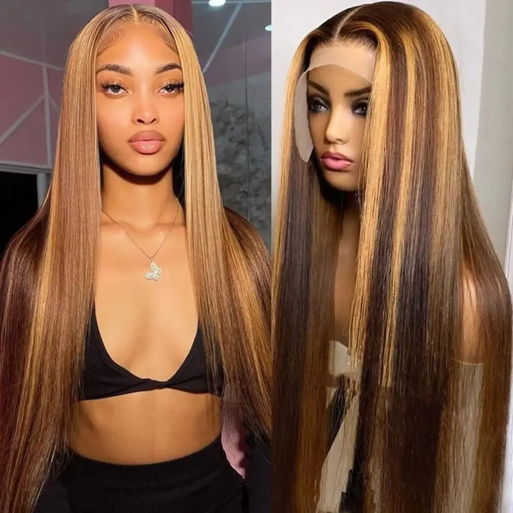 13x6 Transparent Lace Frontal Wig Brazilian 200 density 30 Inch Lace Front Human Hair Straight Highlight For Black Women
13x6 Transparent Lace Frontal Wig Brazilian 200 density 30 Inch Lace Front Human Hair Straight Highlight For Black Women