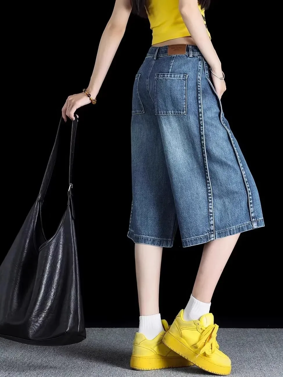 Summer High Waist Loose Fashionable Jeans Casual Straight Leg Midi A-Line Wide Leg over Knee Six Parts Small Audience
Summer High Waist Loose Fashionable Jeans Casual Straight Leg Midi A-Line Wide Leg over Knee Six Parts Small Audience