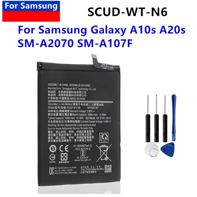 4000mAh for Samsung Galaxy battery SCUD-WT-N6 A10s a20s SM-A2070 a207f m a107f DS SM-A107F A10 A20 S
4000mAh for Samsung Galaxy battery SCUD-WT-N6 A10s a20s SM-A2070 a207f m a107f DS SM-A107F A10 A20 S