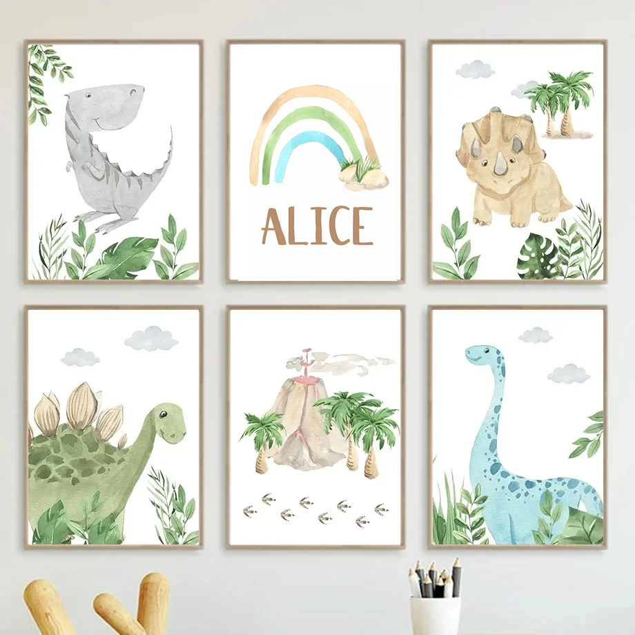 Boho Jungle Dinosaur Personalization Baby Shower Boy Name Poster Canvas Painting Wall Art Print Picture Children Kids Room Decor
Boho Jungle Dinosaur Personalization Baby Shower Boy Name Poster Canvas Painting Wall Art Print Picture Children Kids Room Decor