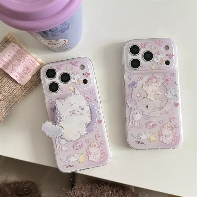 Purple Blended Cat Dreamy and Gentle Phone Case For iPhone 14 15 16 17 Pro Max Stand for Magsafe Cases For Girls
Purple Blended Cat Dreamy and Gentle Phone Case For iPhone 14 15 16 17 Pro Max Stand for Magsafe Cases For Girls