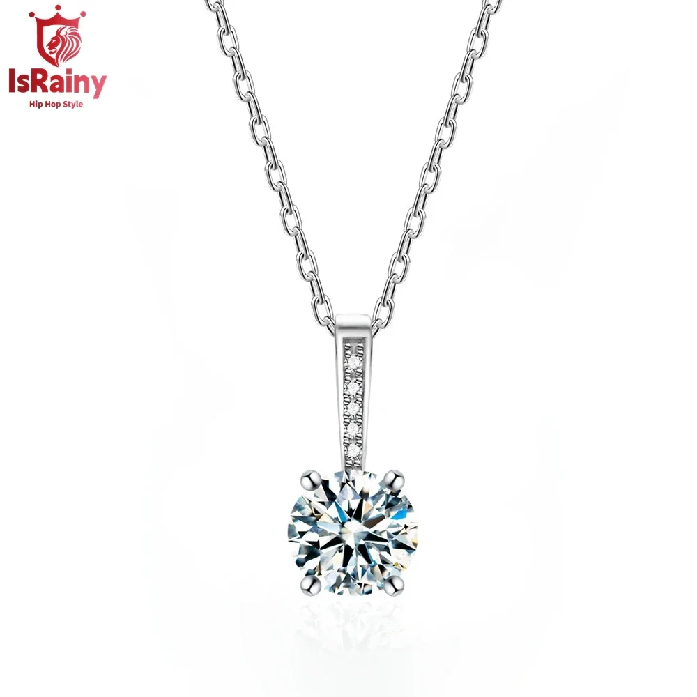IsRainy 925 Sterling Silver 6MM Round Cut Moissanite Certified Diamond Pendant Necklaces Anniversary Fine Jewelry For Women Gift
IsRainy 925 Sterling Silver 6MM Round Cut Moissanite Certified Diamond Pendant Necklaces Anniversary Fine Jewelry For Women Gift