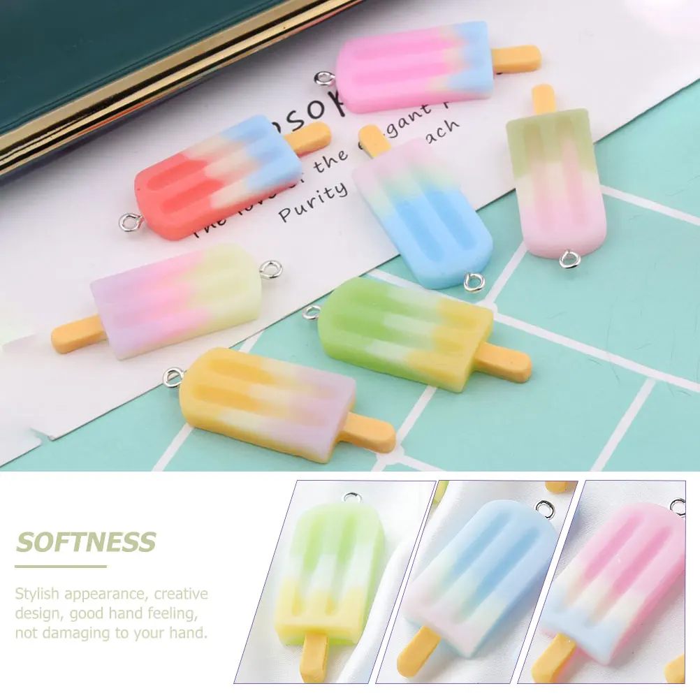 20 Pcs Pendant Ice Cream Popsicle Ornaments Jewelry Ice- Charms Resin Stick- Mini Cute
20 Pcs Pendant Ice Cream Popsicle Ornaments Jewelry Ice- Charms Resin Stick- Mini Cute