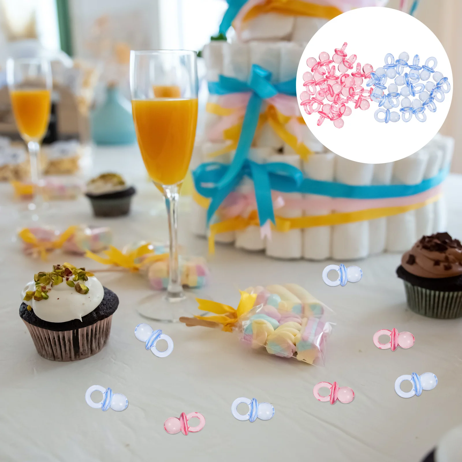 100pcs Acrylic Pacifiers for Baby Shower Decorations Boy Girl Centerpieces Party Favors Gifts Plastic Nipple Crafts
100pcs Acrylic Pacifiers for Baby Shower Decorations Boy Girl Centerpieces Party Favors Gifts Plastic Nipple Crafts