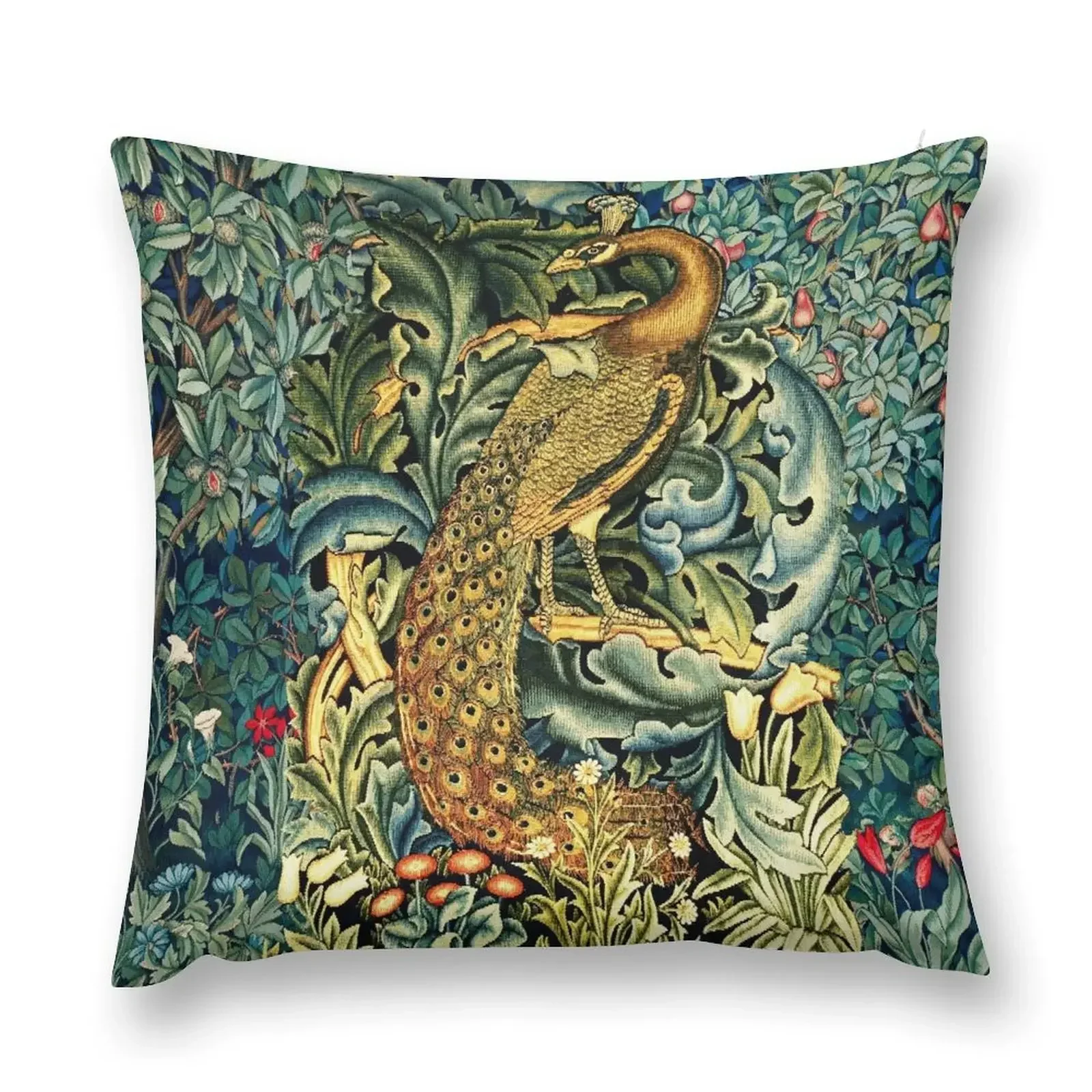 GREENERY, FOREST ANIMALS ,PEACOCK WITH ACANTHUS LEAVES Blue Green Floral Throw Pillow Custom Cushion Photo pillow
GREENERY, FOREST ANIMALS ,PEACOCK WITH ACANTHUS LEAVES Blue Green Floral Throw Pillow Custom Cushion Photo pillow