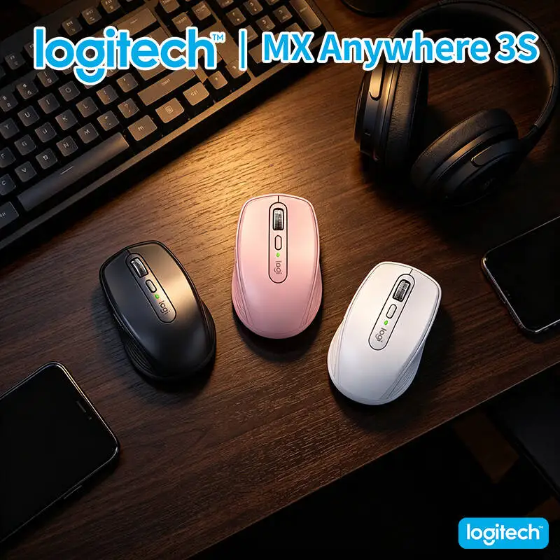 Compact Logitech MX Anywhere 3S Mouse - 8K DPI Darkfield, MagSpeed Scroll, Silent Buttons, Office & Travel Use
Compact Logitech MX Anywhere 3S Mouse - 8K DPI Darkfield, MagSpeed Scroll, Silent Buttons, Office & Travel Use
