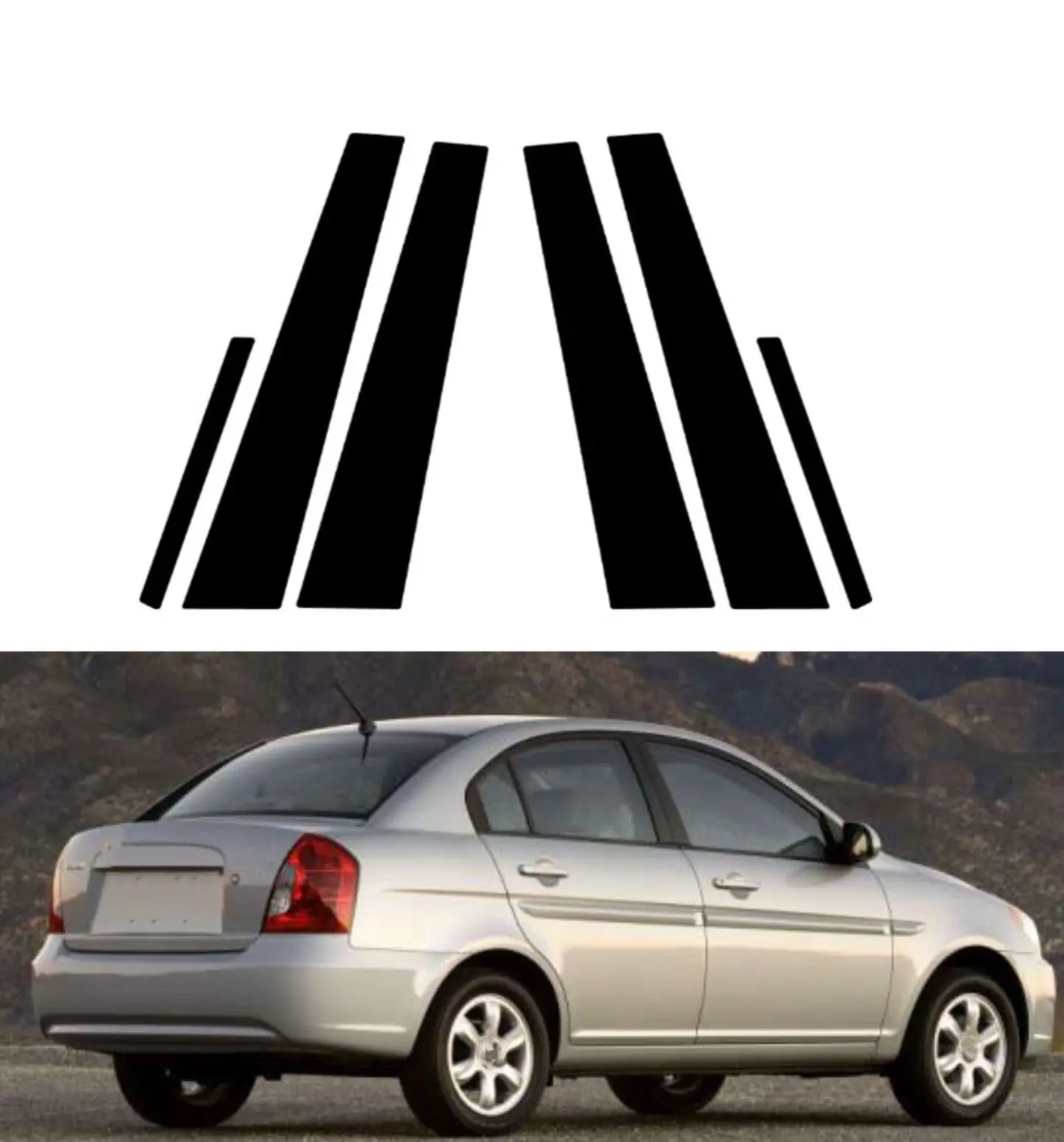 Глянцевая черная стойка для окон и дверей, подходит для Hyundai Verna Accent MC 2006 2007 2008 2009 2010
Глянцевая черная стойка для окон и дверей, подходит для Hyundai Verna Accent MC 2006 2007 2008 2009 2010