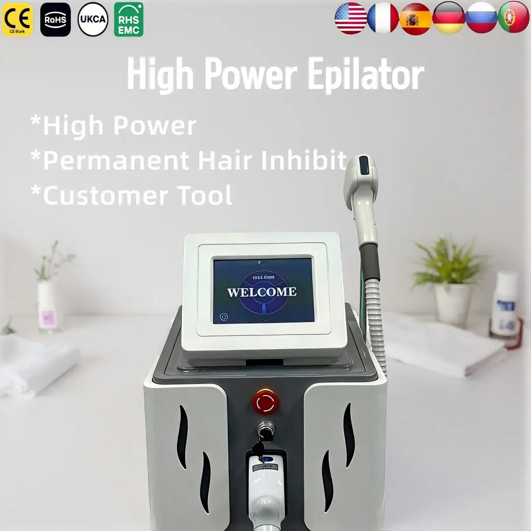 808nm Diode Laser Hair Removal Sapphire Ice Cooling Painless Permanent Epilator Desktop Beauty Salon Commercial Equipment
808nm Diode Laser Hair Removal Sapphire Ice Cooling Painless Permanent Epilator Desktop Beauty Salon Commercial Equipment