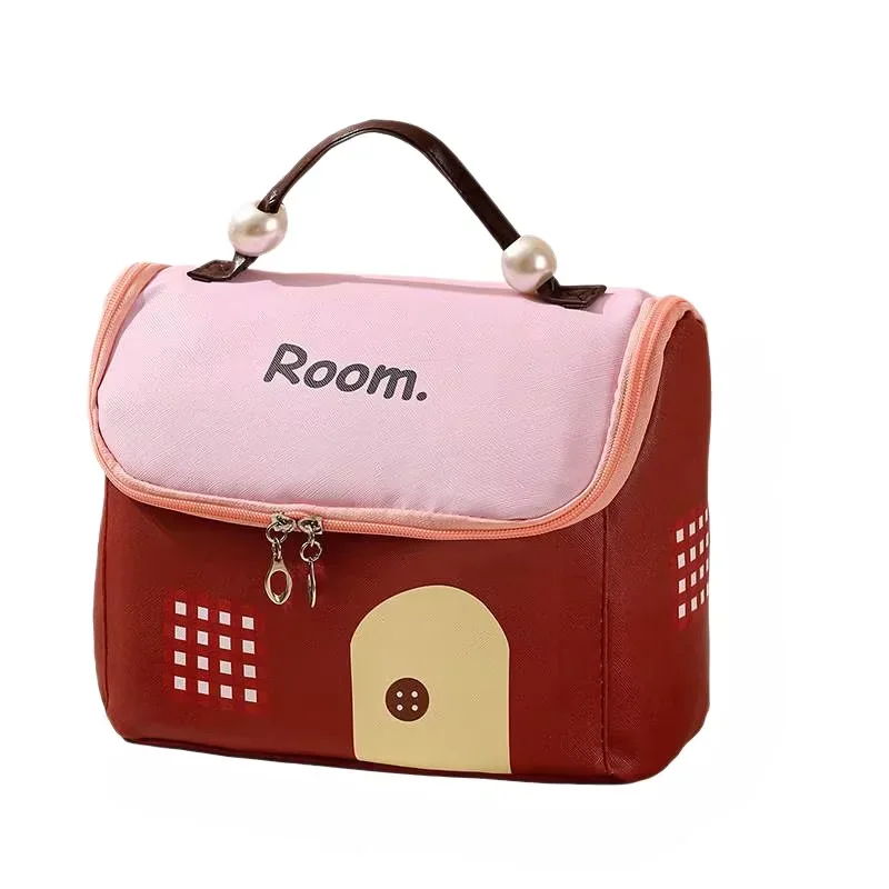 House-shaped Portable Travel Cosmetic Bag, Large Capacity Stylish Design With Cute Cartoon Pattern, Niche Makeup Organizer
House-shaped Portable Travel Cosmetic Bag, Large Capacity Stylish Design With Cute Cartoon Pattern, Niche Makeup Organizer