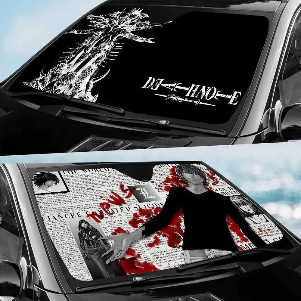 Anime Death Note Cartoon Window Foils Heated Windshield Sunshade Car Front Window Visor Car Solar Protect Tools New
Anime Death Note Cartoon Window Foils Heated Windshield Sunshade Car Front Window Visor Car Solar Protect Tools New