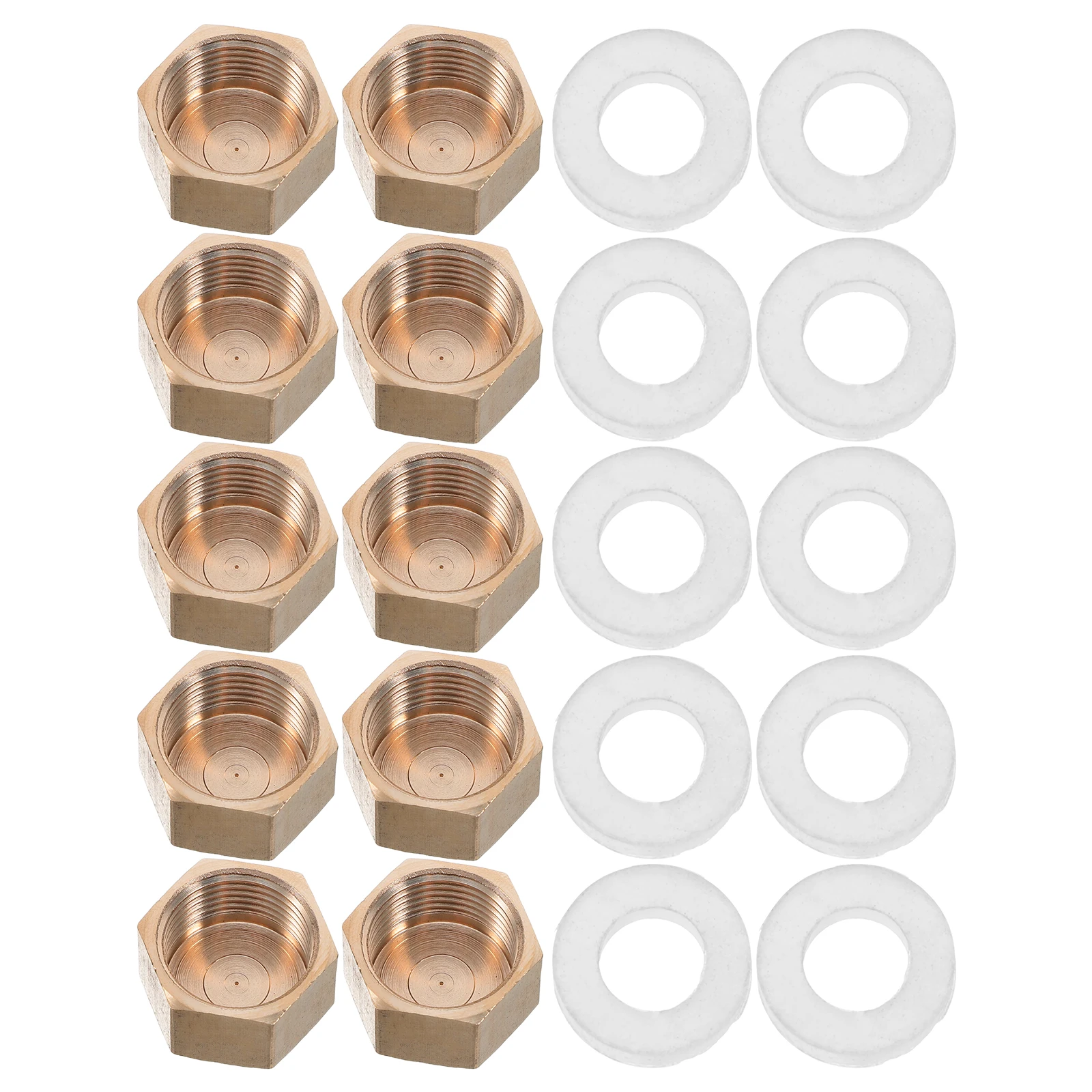 10pcs Copper Plug Cap for Water Pipe 3/8 Inch Compression End Brass Tube Threaded Blind Caps Socket Garden Supplies Durable
10pcs Copper Plug Cap for Water Pipe 3/8 Inch Compression End Brass Tube Threaded Blind Caps Socket Garden Supplies Durable