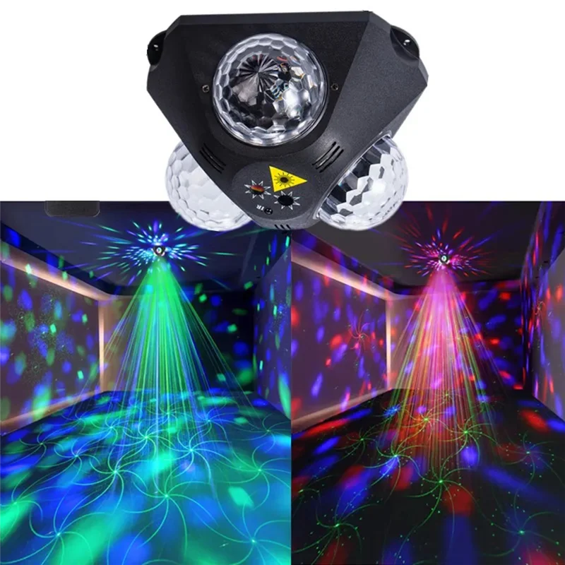 SOFT-Party Light DJ Three-Head Disco Ball With RGB Laser And Pattern Projection For Bar Wedding
SOFT-Party Light DJ Three-Head Disco Ball With RGB Laser And Pattern Projection For Bar Wedding