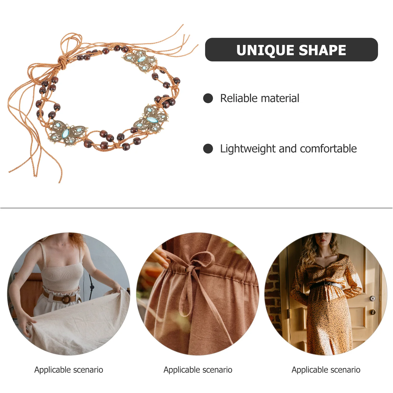 1Pcs Bohemian Waist Chain Braided Woven Belt Butterfly Wax Rope Waist Belt For Dress Fashion Accessories
1Pcs Bohemian Waist Chain Braided Woven Belt Butterfly Wax Rope Waist Belt For Dress Fashion Accessories