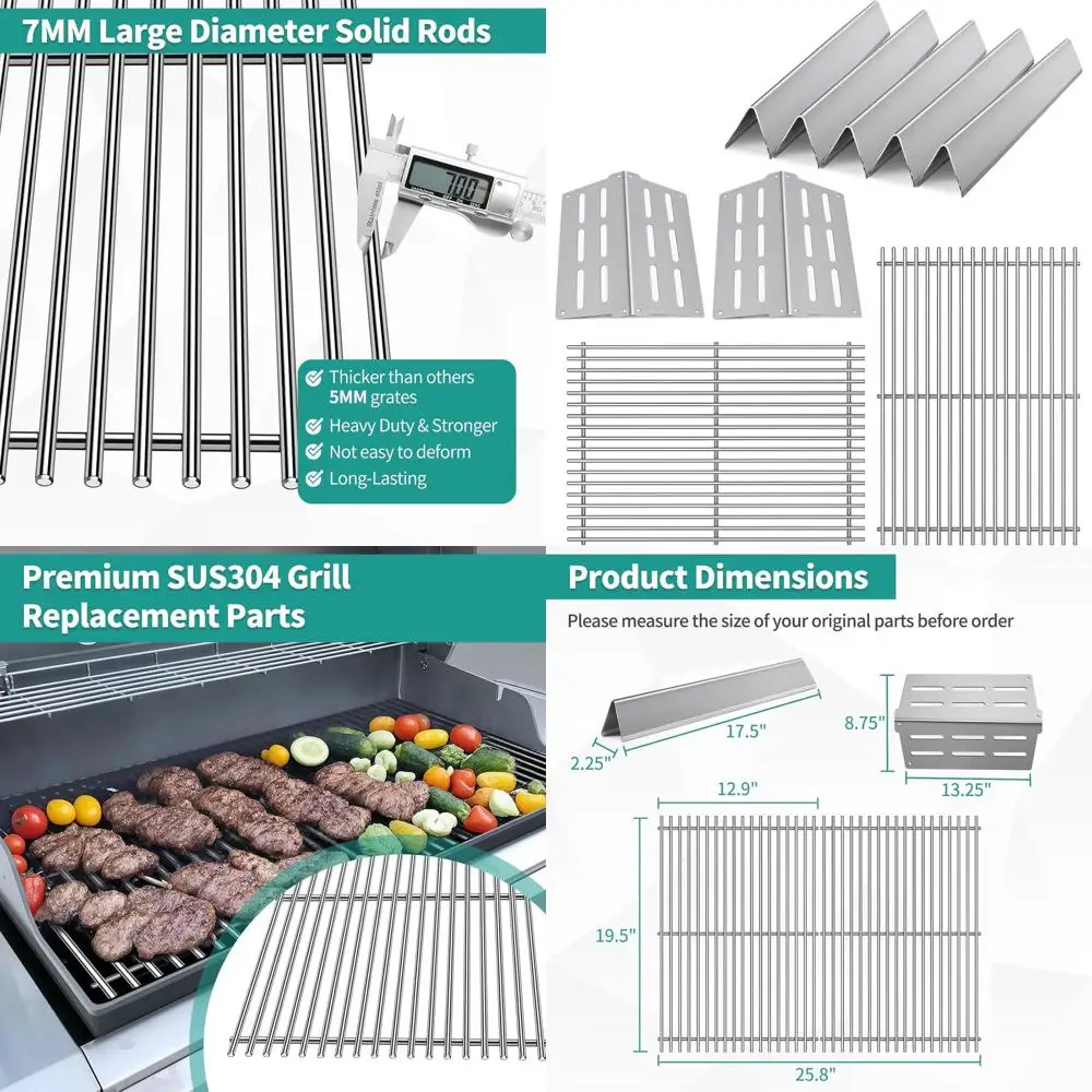 Запасные части для гриля Genesis E310 E320 E330 S330 EP-310, решетки 7524, лавовые пластины 7620, теплозащитные экраны 7622, серия 300 7621
Запасные части для гриля Genesis E310 E320 E330 S330 EP-310, решетки 7524, лавовые пластины 7620, теплозащитные экраны 7622, серия 300 7621