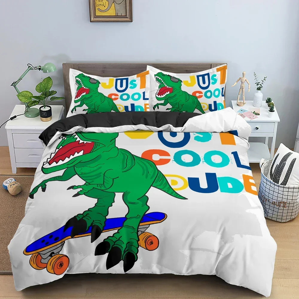 3D Cartoon Dinosaur Pattern Luxury Duvet Cover Bedding Set For Kid's Bedroom King Queen Twin Single Size Home Textile 2/3Pcs
3D Cartoon Dinosaur Pattern Luxury Duvet Cover Bedding Set For Kid's Bedroom King Queen Twin Single Size Home Textile 2/3Pcs