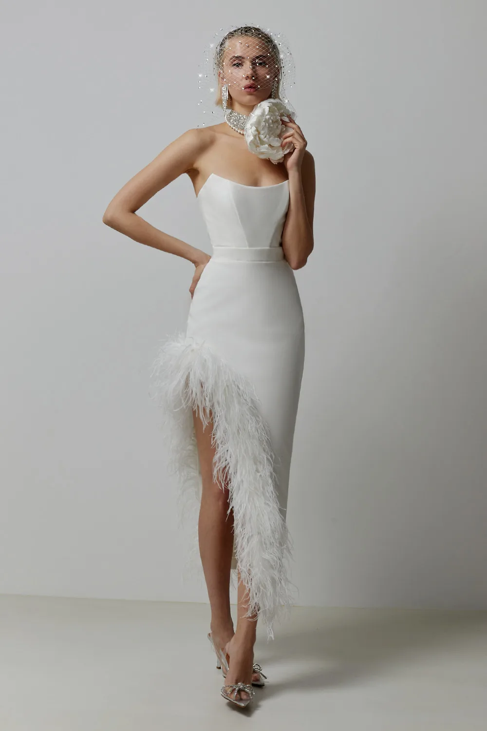 Woman 4 Color Sexy High Slit Gorgeou Feathers Strapless Mid Calf Bandage Dress Graceful Evening Dress Birthday Party Outfit
Woman 4 Color Sexy High Slit Gorgeou Feathers Strapless Mid Calf Bandage Dress Graceful Evening Dress Birthday Party Outfit
