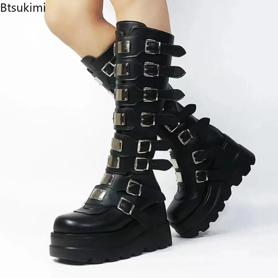 New 2026 Women's Long Boots Cosplay Gothic White Platform Mid-Calf Long Boots Punk Black Sexy Motorcycles Female Shoes Boots
New 2026 Women's Long Boots Cosplay Gothic White Platform Mid-Calf Long Boots Punk Black Sexy Motorcycles Female Shoes Boots