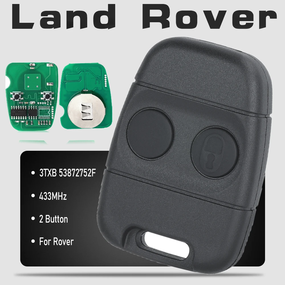 KEYECU P/N: 3TXB 53872752F Remote Key 433MHz 2 Button for Land Rover Defender Discovery Freelander MG for NIssan
KEYECU P/N: 3TXB 53872752F Remote Key 433MHz 2 Button for Land Rover Defender Discovery Freelander MG for NIssan
