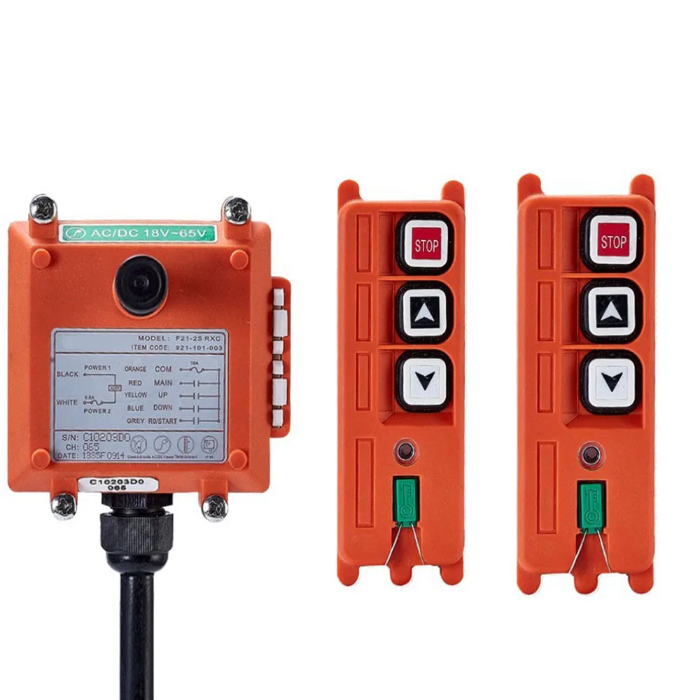 TELECRANE Wireless Industrial Remote Controller Electric Hoist Remote Control 2 Transmitter + 1 Receiver F21-2S
TELECRANE Wireless Industrial Remote Controller Electric Hoist Remote Control 2 Transmitter + 1 Receiver F21-2S