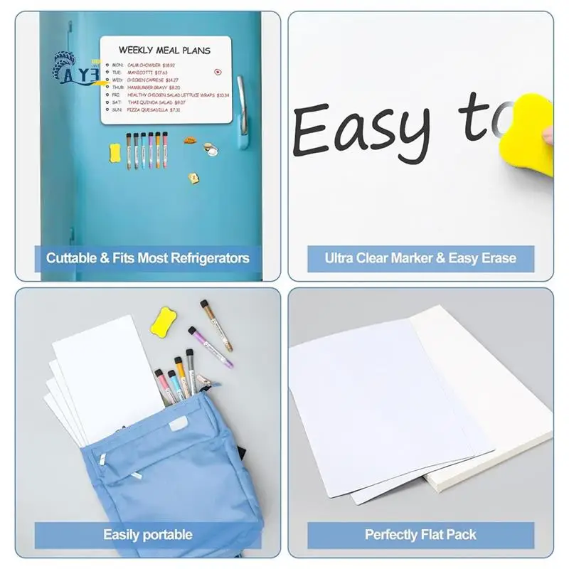 AY03-4 PCS Magnetic Dry Erase White Board - Fridge, Wall Magnet Small Whiteboard Stain Resistant Technology, 12 X 8 Inches
AY03-4 PCS Magnetic Dry Erase White Board - Fridge, Wall Magnet Small Whiteboard Stain Resistant Technology, 12 X 8 Inches