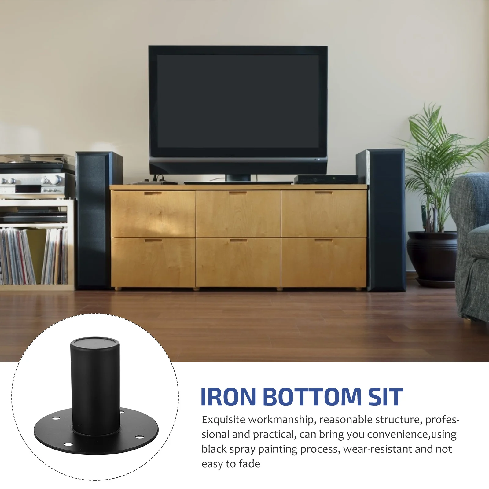 1 pc Iron Base Black Metal Speaker Stand Mount Bracket Heavy Duty Stable Flat Bottom With Screw Holes For Party Stage
1 pc Iron Base Black Metal Speaker Stand Mount Bracket Heavy Duty Stable Flat Bottom With Screw Holes For Party Stage