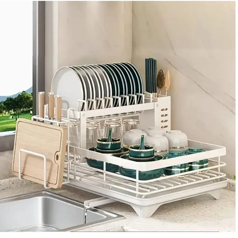 Double-Tier Extendable Dish Drainer – Large-Capacity Utensil Rack & Draining Board for Kitchen Worktops
Double-Tier Extendable Dish Drainer – Large-Capacity Utensil Rack & Draining Board for Kitchen Worktops