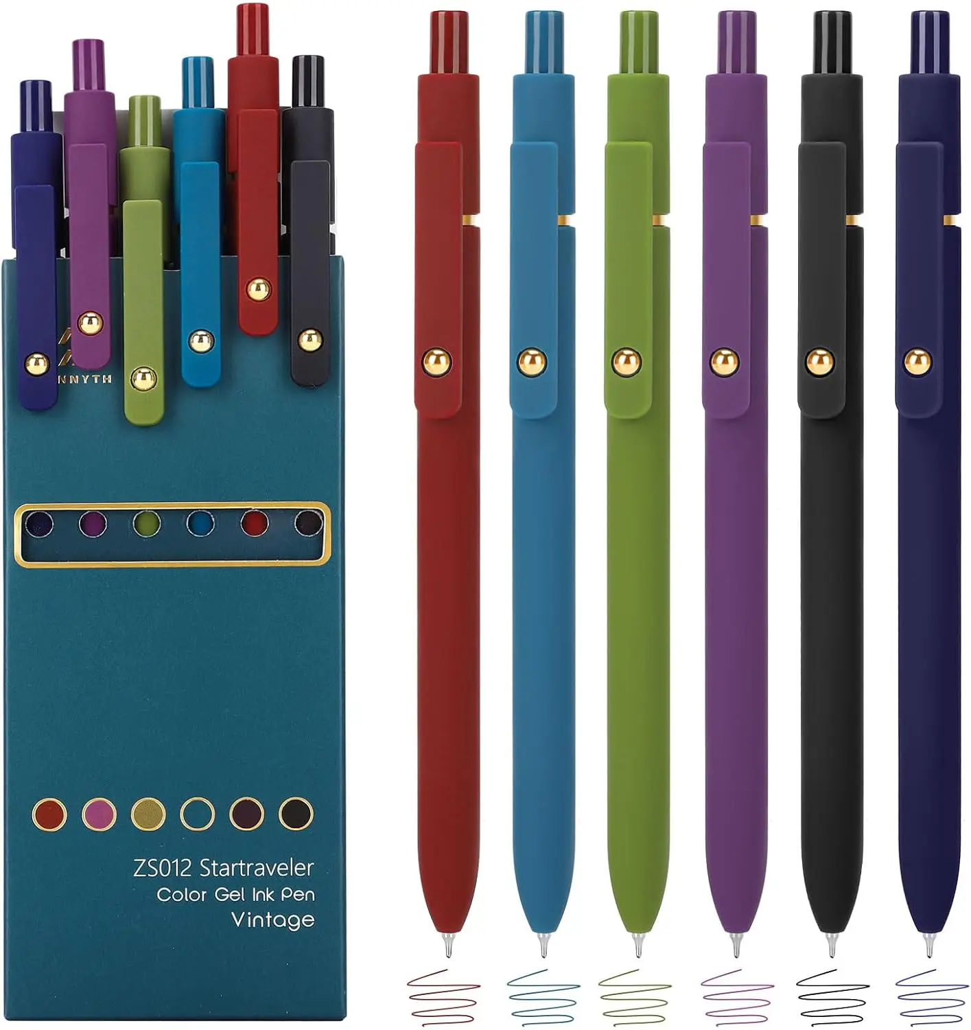 6Pcs Vintage Gel Pens, 0.5mm Fine Point Retractable, Quick-Drying Ink for Journaling & Sketching, School Supplies, Gifts for Teens & Women
6Pcs Vintage Gel Pens, 0.5mm Fine Point Retractable, Quick-Drying Ink for Journaling & Sketching, School Supplies, Gifts for Teens & Women