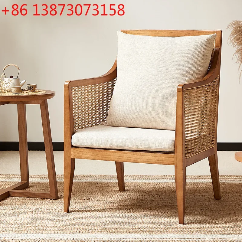 Home balcony lazy vine Nordic solid wood backrest modern simple single recliner
Home balcony lazy vine Nordic solid wood backrest modern simple single recliner