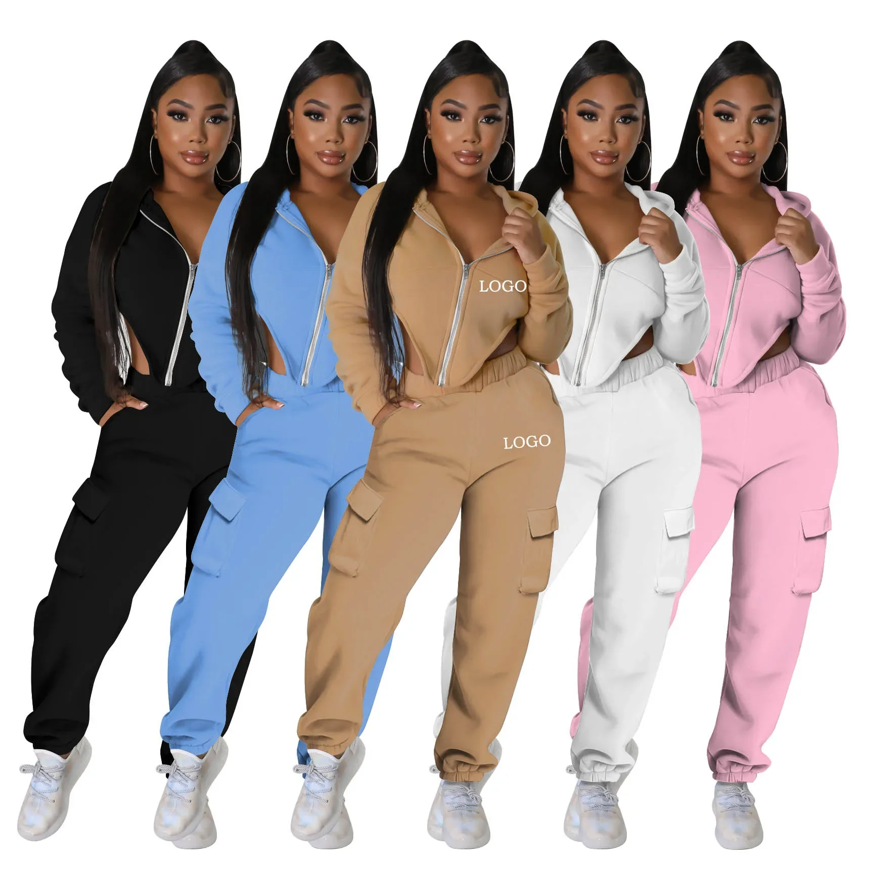 Custom LOGO Women's Autumn and Winter Irregular Solid Color Zipper Sweater Pocket Pants Set
Custom LOGO Women's Autumn and Winter Irregular Solid Color Zipper Sweater Pocket Pants Set