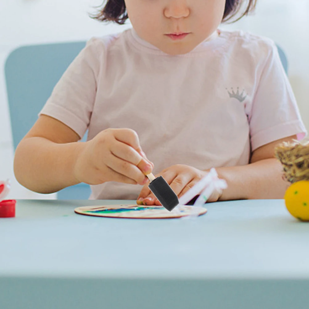 18pcs Kids Doodle Sponge Brush Black Wood Handle Painting Supplies Round Foam Stencil Craft Tools Wall Concrete Use
18pcs Kids Doodle Sponge Brush Black Wood Handle Painting Supplies Round Foam Stencil Craft Tools Wall Concrete Use