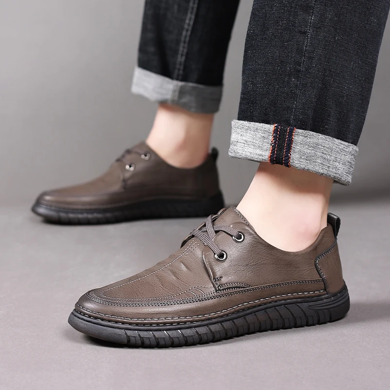 Spring New Men's Business Banquet Leather Shoes High Quality Men's Comfortable Leather Lace Up Casual Four Season Leather Shoes
Spring New Men's Business Banquet Leather Shoes High Quality Men's Comfortable Leather Lace Up Casual Four Season Leather Shoes