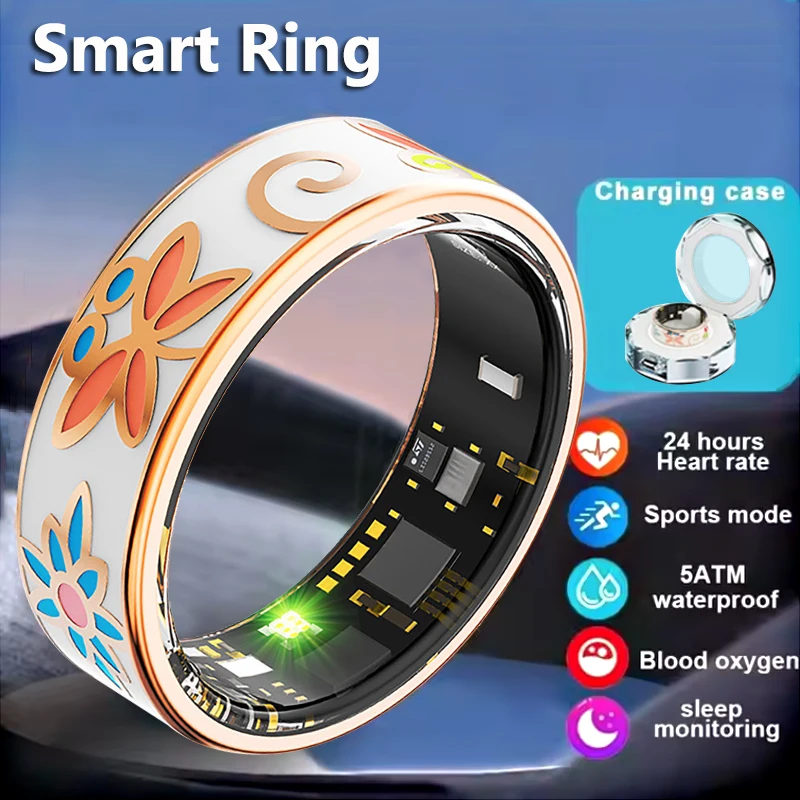 Smart Ring Women Health Tracker Heart Rate Blood Oxygen Sleep Monitor Multi Sports Mode IP68 5ATM Waterproof For Android iOS
Smart Ring Women Health Tracker Heart Rate Blood Oxygen Sleep Monitor Multi Sports Mode IP68 5ATM Waterproof For Android iOS