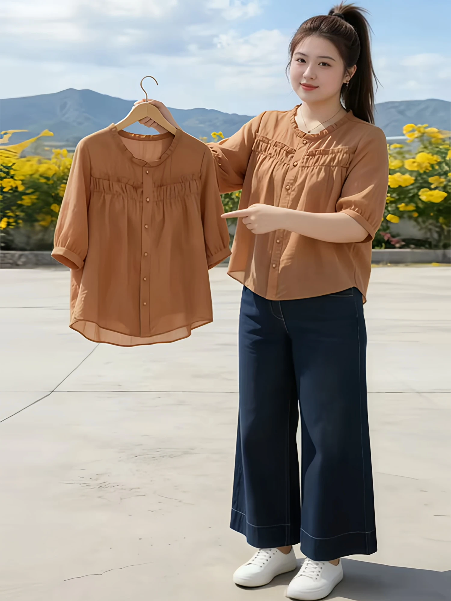 Summer 2026 Women's Loose Fit Short Sleeve Shirt Breathable Lightweight Fashionable Versatile Slimming Korean Style Casual Shirt
Summer 2026 Women's Loose Fit Short Sleeve Shirt Breathable Lightweight Fashionable Versatile Slimming Korean Style Casual Shirt