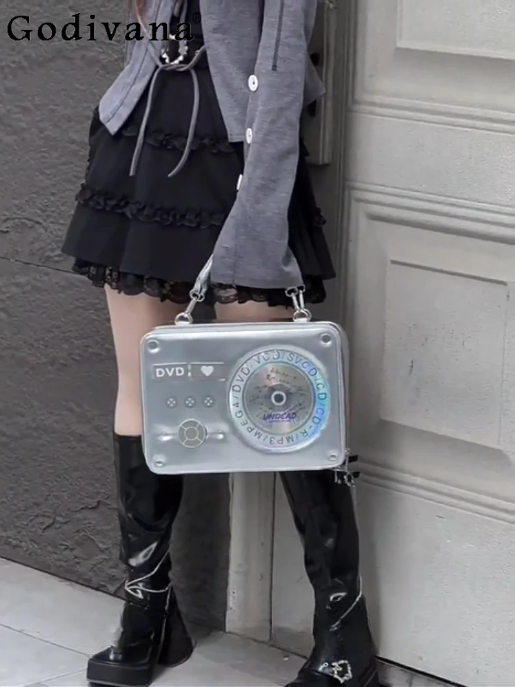 DVD Disc Pain Original Fashion Trend Small Capacity Student Silver Pain Bag Large Capacity Comic Con Handheld Shoulder Bag
DVD Disc Pain Original Fashion Trend Small Capacity Student Silver Pain Bag Large Capacity Comic Con Handheld Shoulder Bag