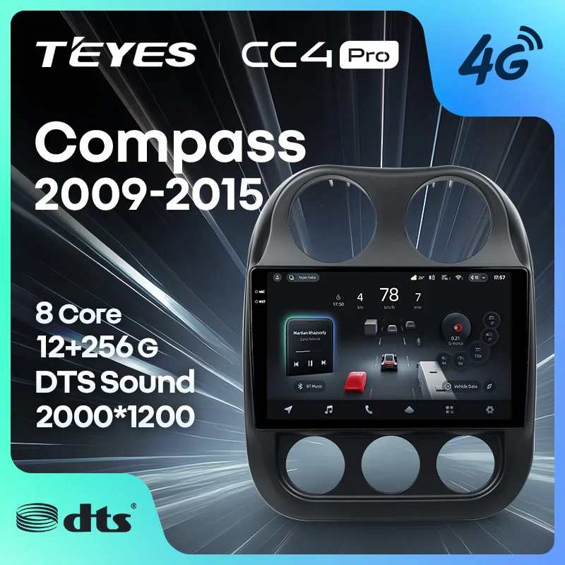 TEYES CC4 PRO For Jeep Compass 1 MK 2009 - 2015 CarPlay Radio Multimedia Stereo Car play Android Auto 2DIN Autoradio
TEYES CC4 PRO For Jeep Compass 1 MK 2009 - 2015 CarPlay Radio Multimedia Stereo Car play Android Auto 2DIN Autoradio