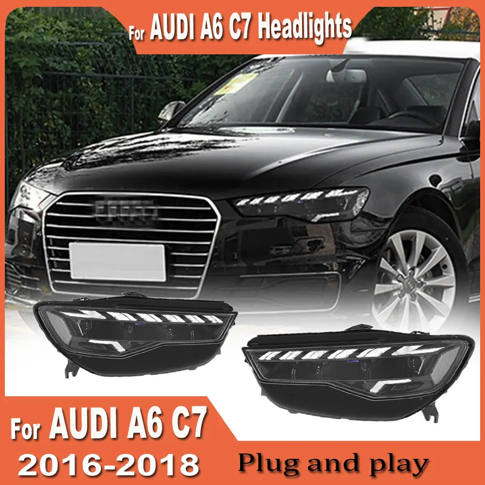 Автомобильные полностью светодиодные фары для Audi A6 C7 2016 2017 2018, аксессуары, модифицированные A6L светодиодные передние фары указателя поворота DRL в сборе
Автомобильные полностью светодиодные фары для Audi A6 C7 2016 2017 2018, аксессуары, модифицированные A6L светодиодные передние фары указателя поворота DRL в сборе