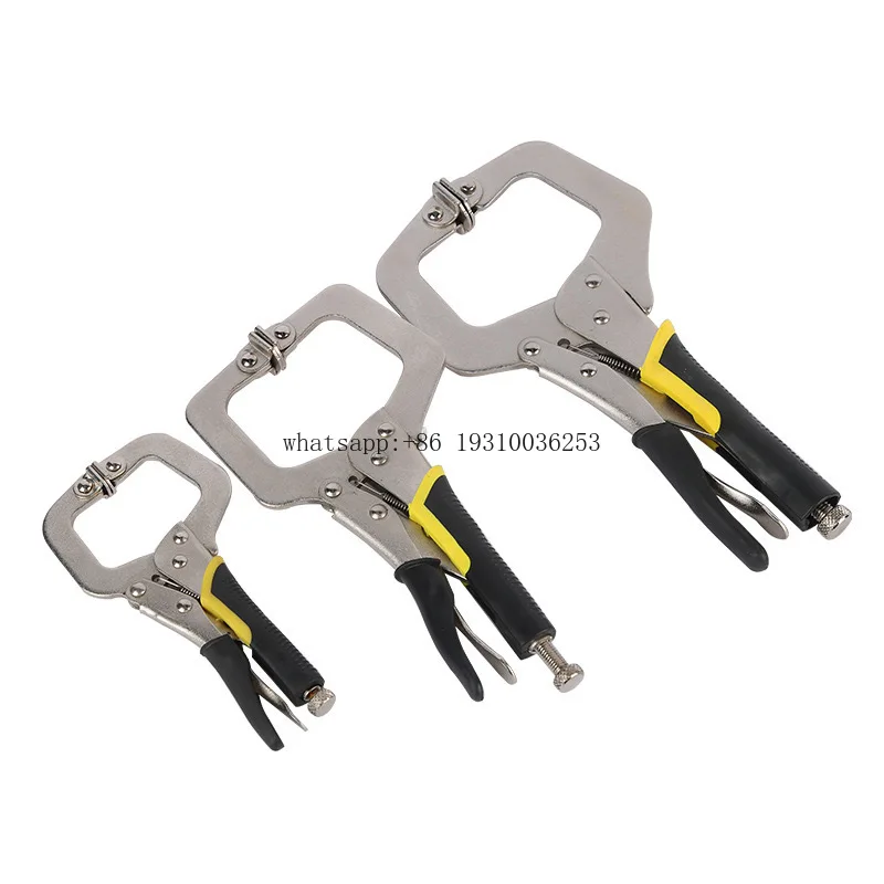 Professional Multi Functional Mini Stainless Steel Locking Miter Copper Jaw C Clamp Pliers Wire Vice Grip Mini Locking Pliers
Professional Multi Functional Mini Stainless Steel Locking Miter Copper Jaw C Clamp Pliers Wire Vice Grip Mini Locking Pliers