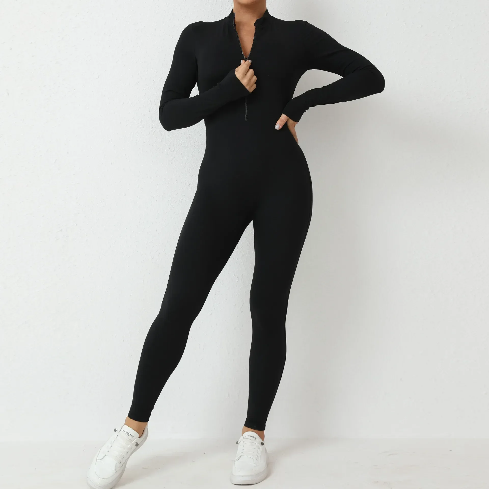 Seamless Yoga Zipper Jumpsuits Sports Fitness Hip-lifting Long-Sleeved One-Piece Tights Exercise Workout Gym Tracksuit for Women
Seamless Yoga Zipper Jumpsuits Sports Fitness Hip-lifting Long-Sleeved One-Piece Tights Exercise Workout Gym Tracksuit for Women