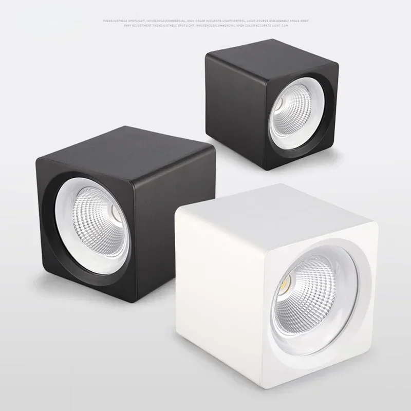 Surface square dimmable COB LED downlight 7W 12W 20W 30W LED ceiling spotlight AC85~265V LED surface light indoor lighting
Surface square dimmable COB LED downlight 7W 12W 20W 30W LED ceiling spotlight AC85~265V LED surface light indoor lighting