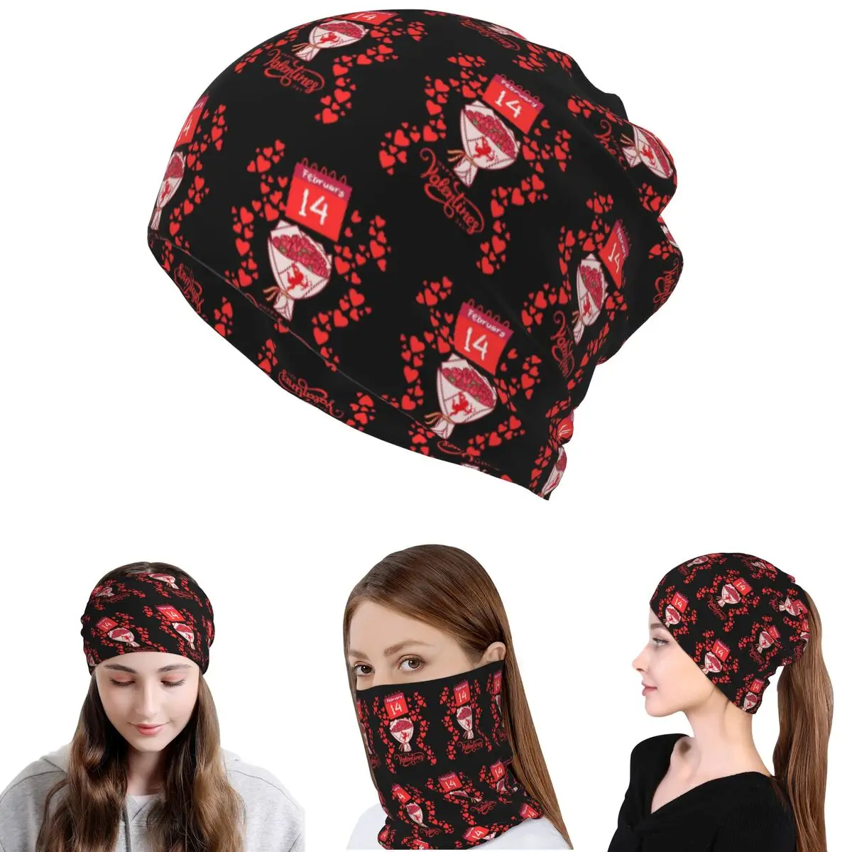 Happy Valentine's Day February 14 Bandana Neck Gaiter Wrap Scarf Multifunction Face Mask Beanies Hat for Men Women Adult
Happy Valentine's Day February 14 Bandana Neck Gaiter Wrap Scarf Multifunction Face Mask Beanies Hat for Men Women Adult