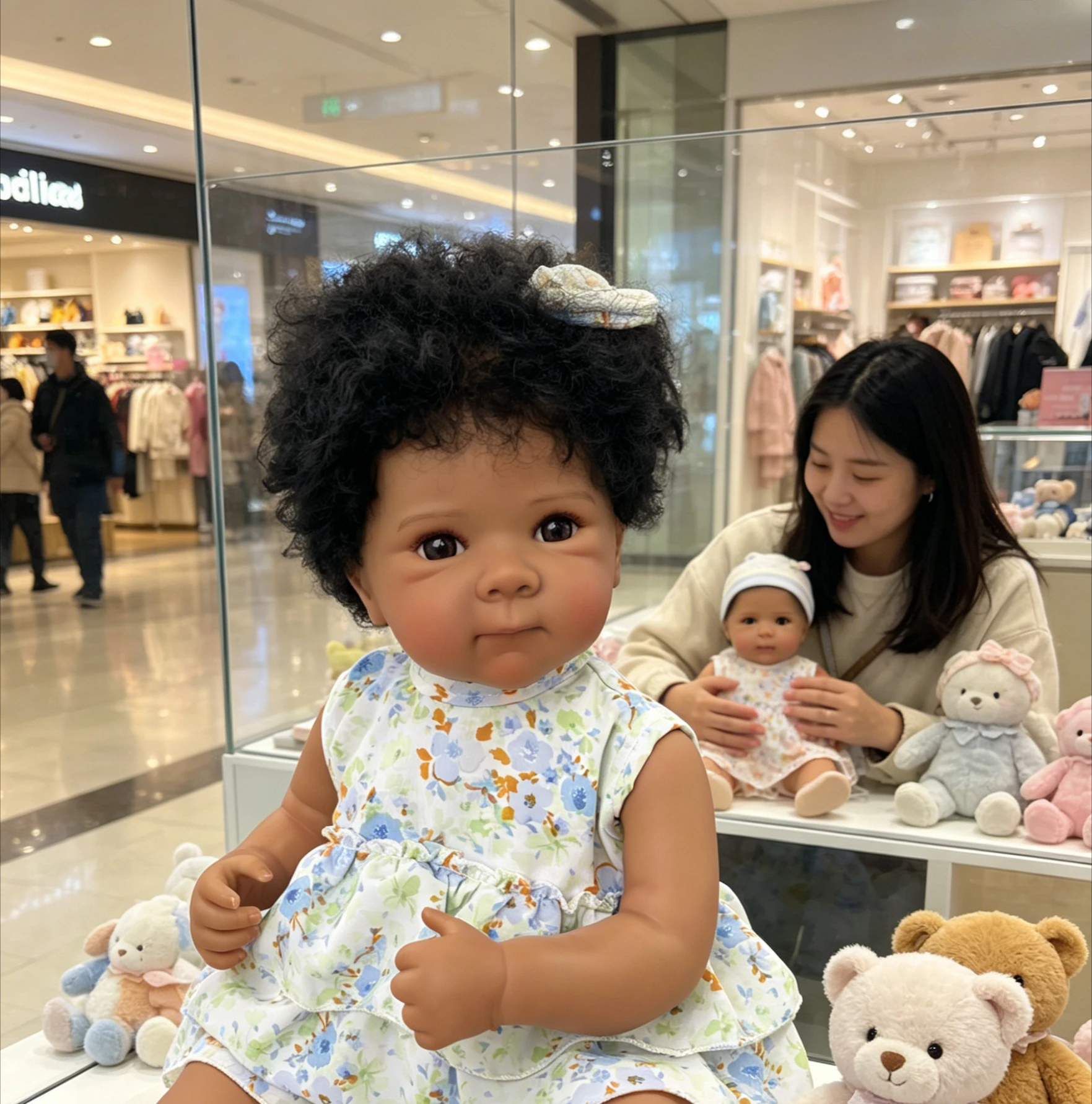 Reborn Bettie Full Vinyl Body 48CM Handmade Dark Skin with Implanted Black Curly Hair Realistic Real Life Cuddly Baby Dolls
Reborn Bettie Full Vinyl Body 48CM Handmade Dark Skin with Implanted Black Curly Hair Realistic Real Life Cuddly Baby Dolls