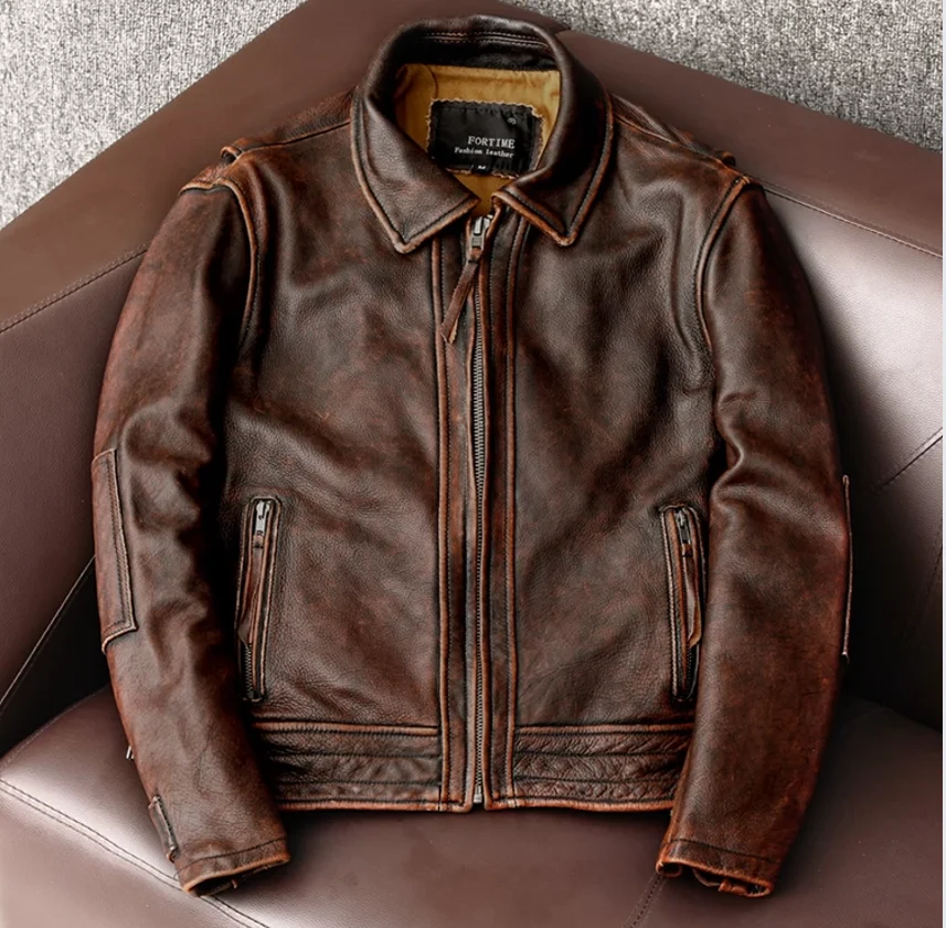 Vintage Swallow Tailed Men's Leather Jacket 100% Cowhide Motorcycle Coat Male Biker Clothing Asian Fit S-7XL
Vintage Swallow Tailed Men's Leather Jacket 100% Cowhide Motorcycle Coat Male Biker Clothing Asian Fit S-7XL