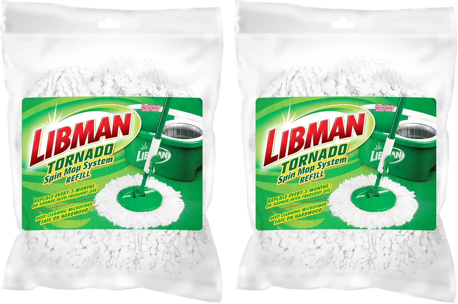 Сменные насадки для швабры Libman Tornado Spin Mop - упаковка из 2 штук
Сменные насадки для швабры Libman Tornado Spin Mop - упаковка из 2 штук