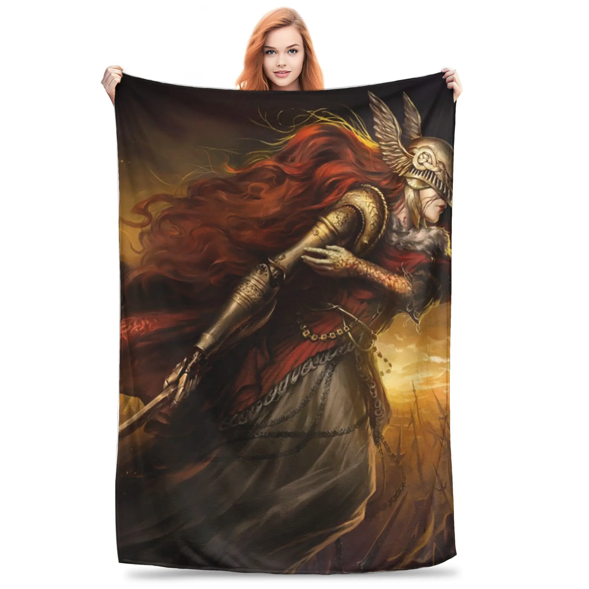 Flannel Throw Blanket Malenia Blade Of Miquella Warrior Gaming Warm Plush Blankets Soft Bedding for Bed Living room Picnic Couch
Flannel Throw Blanket Malenia Blade Of Miquella Warrior Gaming Warm Plush Blankets Soft Bedding for Bed Living room Picnic Couch