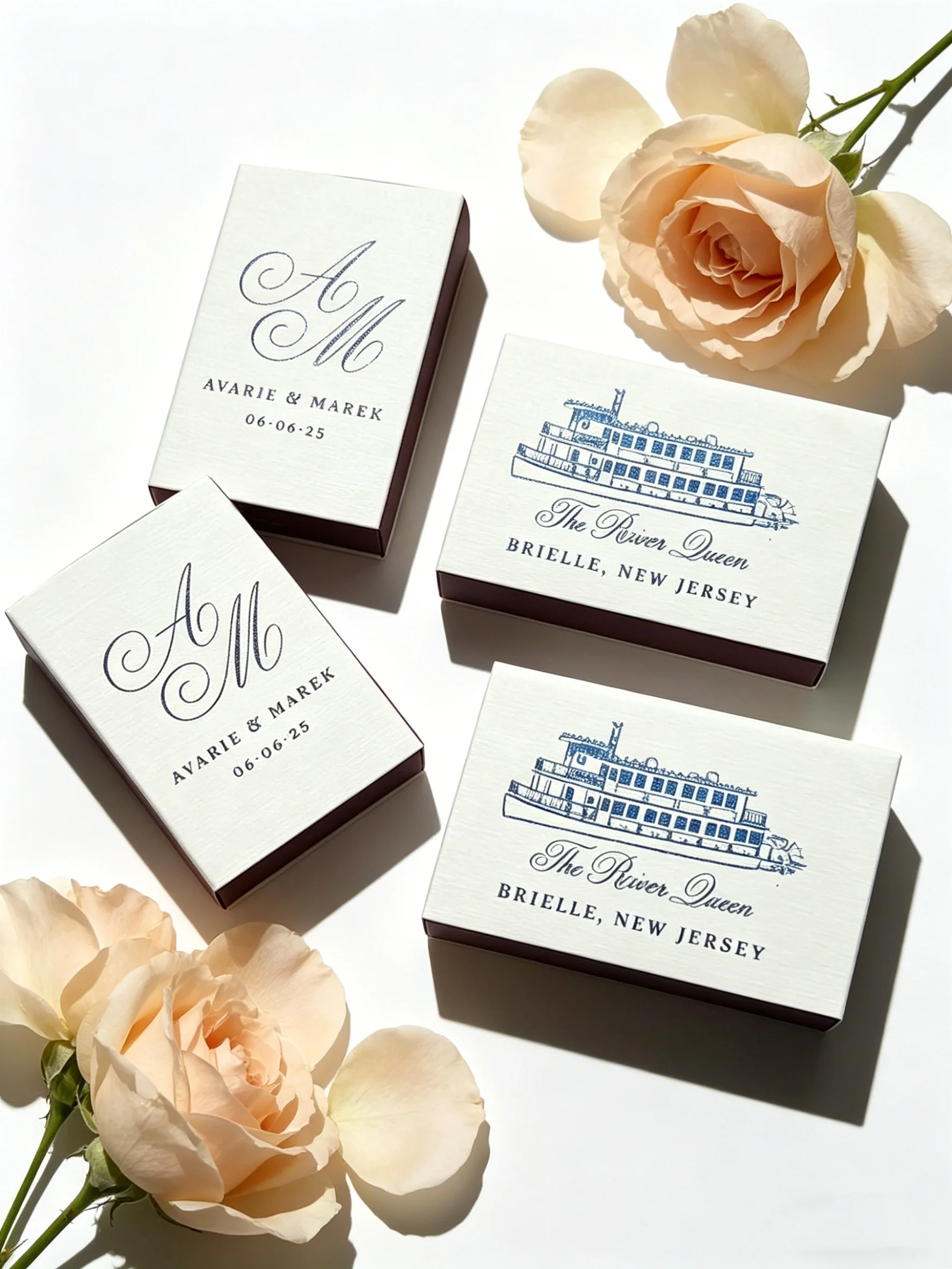Personalized Elegant Wedding Matchboxes Custom Venue Foil Design Candle Matches Bridal Favors
Personalized Elegant Wedding Matchboxes Custom Venue Foil Design Candle Matches Bridal Favors