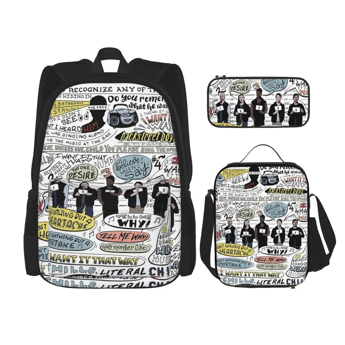 I Want It That Way B99 (Colorized) Backpacks Bookbag Children School Bags Kids Rucksack Lunch Bag Pen Bag Three-Piece Set
I Want It That Way B99 (Colorized) Backpacks Bookbag Children School Bags Kids Rucksack Lunch Bag Pen Bag Three-Piece Set