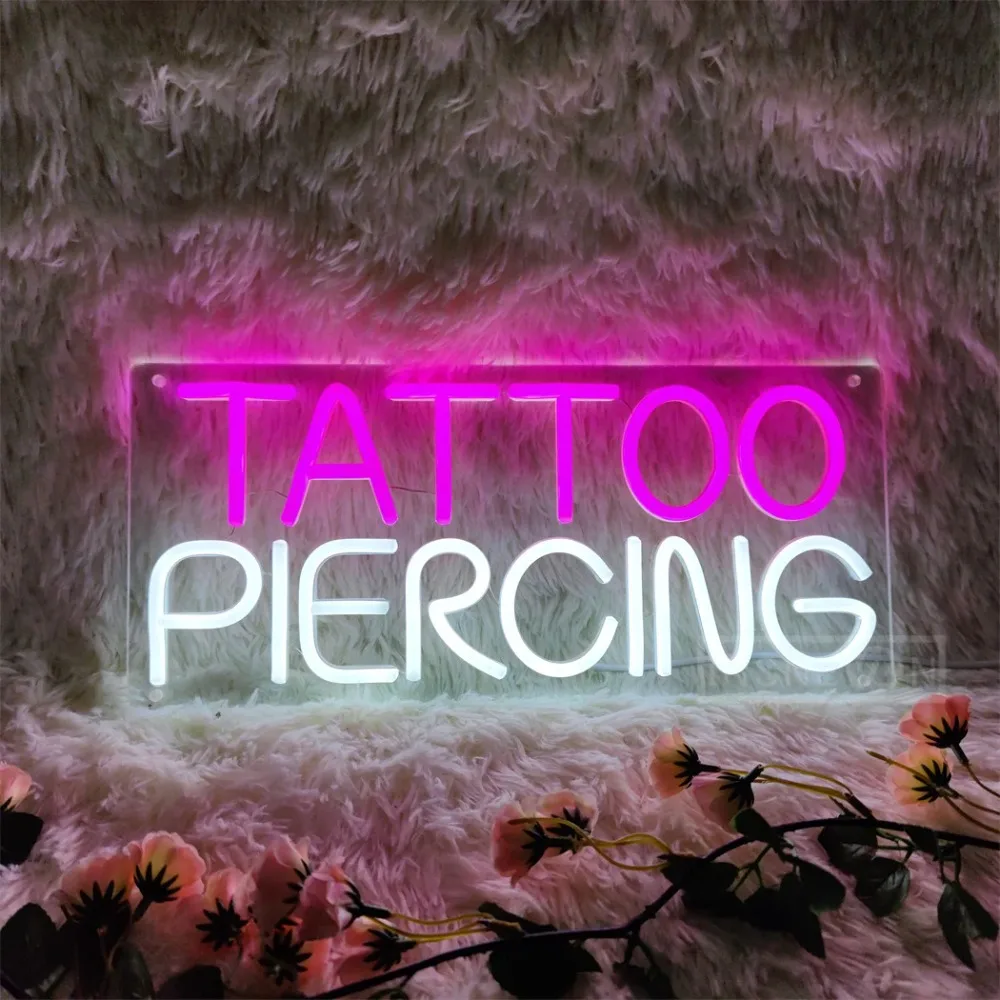 Tattoo LED Neon Sign Pink Light Wall Plaque, USB Indoor Decor for Body Piercing Salon & Beauty Studio Shop
Tattoo LED Neon Sign Pink Light Wall Plaque, USB Indoor Decor for Body Piercing Salon & Beauty Studio Shop