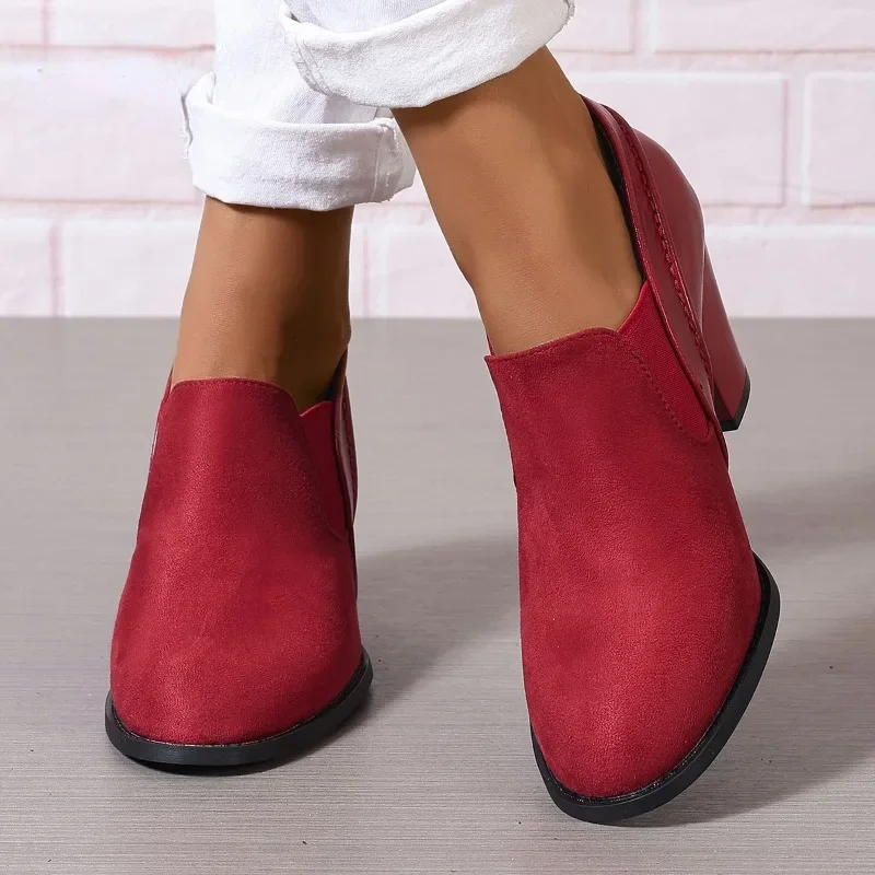 Women Ankle Boots Chunky Suede High Heels Shoes Winter New Brand Casual Retro Walking Pumps Fashion Comfort Short Boots Mujer
Women Ankle Boots Chunky Suede High Heels Shoes Winter New Brand Casual Retro Walking Pumps Fashion Comfort Short Boots Mujer