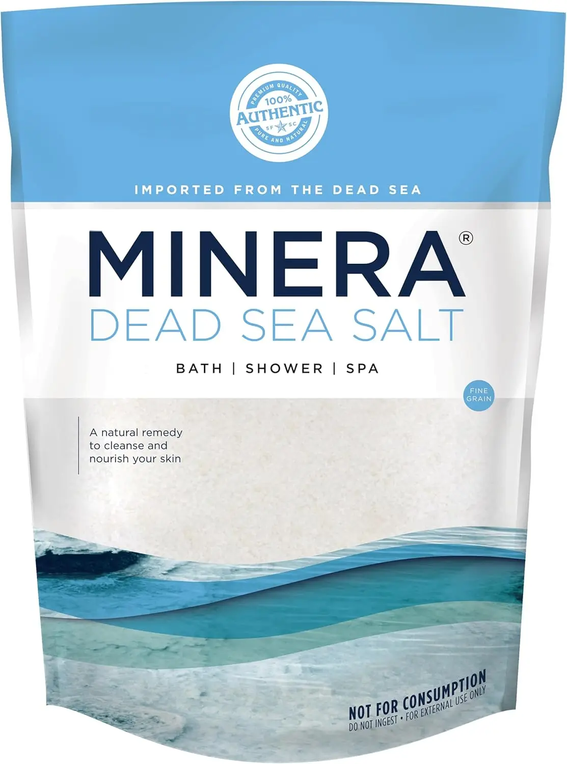 Dead Sea Salt for Bath & Soaking, Fine Grain, 2 lbs, 100% Pure & Natural, Fast-Dissolving, Unscented, Skin-Nourishing
Dead Sea Salt for Bath & Soaking, Fine Grain, 2 lbs, 100% Pure & Natural, Fast-Dissolving, Unscented, Skin-Nourishing